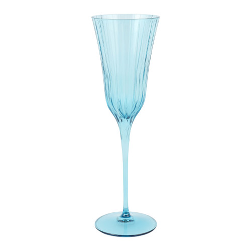 Vietri Natalia Teal Champagne Glass
NLE-8850T
9.75"H, 7oz

Reminiscent of cut crystal, Natalia from plumpuddingkitchen.com is poised for elegance with etched Italian glass that can be dressed up or down for any dining occasion.

Made in Naples. Dishwasher safe.