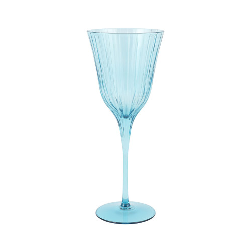 Vietri Natalia Teal Water Glass
NLE-8810T
9.5"H, 11oz

Reminiscent of cut crystal, Natalia from plumpuddingkitchen.com is poised for elegance with etched Italian glass that can be dressed up or down for any dining occasion.

Made in Naples. Dishwasher safe.