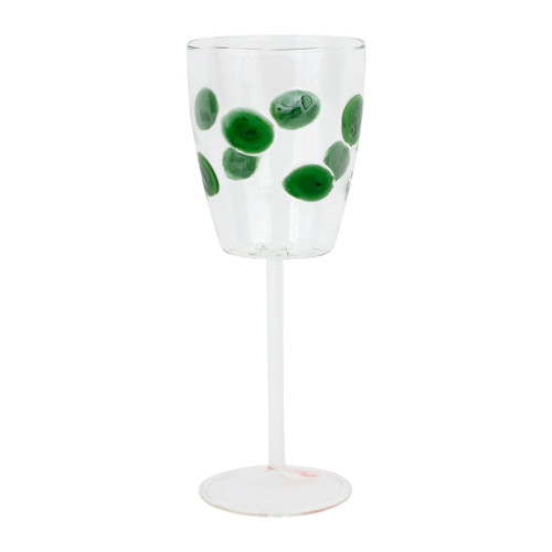 Vietri Drop Green Wine Glass

DRP-5420GR
9.5"H, 11oz

Dress up your daily glass of wine with the Vietri Drop Green Wine Glass from plumpuddingkitchen.com. Intricately mouthblown in Veneto, this beautiful collection brings a playful, chic touch to your favorite barware assortment.