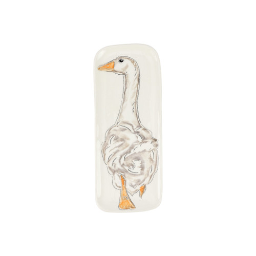 Vietri Fattoria Goose Rectangular Platter  GIFT BOXED

FTO-9728-GB
11" L, 4.5"W

A masterful blend of elegance and whimsey, Vietri's Fattoria collection from plumpuddingkitchen.com celebrates the animals of an old-world Italian estate. 

Carefully handpainted by maestro artisan Gianluca Fabbro, each animal portrait brims with rich, expressive detail, and the result is timeless and refined.

This collection was designed to be mixed and matched to create a unique and countryside-inspired table or gallery wall.

Handpainted on terra bianca in Veneto.

Dishwasher and microwave safe.