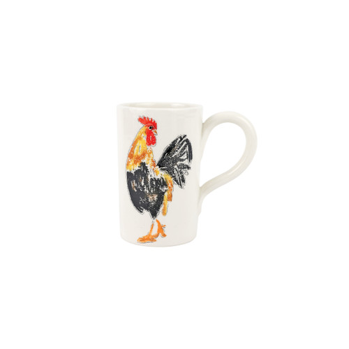 Vietri Fattoria Rooster Mug

FTO-9710A
5.5"H, 18oz

A masterful blend of elegance and whimsey, Vietri's Fattoria collection from plumpuddingkitchen.com celebrates the animals of an old-world Italian estate. 

Carefully handpainted by maestro artisan Gianluca Fabbro, each animal portrait brims with rich, expressive detail, and the result is timeless and refined.

This collection was designed to be mixed and matched to create a unique and countryside-inspired table or gallery wall.

Handpainted on terra bianca in Veneto.

Dishwasher and microwave safe