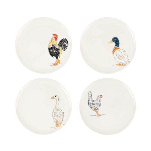 Vietri Fattoria Rooster Salad Plate

FTO-9701A
9.25"D

A masterful blend of elegance and whimsey, Vietri's Fattoria collection from plumpuddingkitchen.com celebrates the animals of an old-world Italian estate. 

Carefully handpainted by maestro artisan Gianluca Fabbro, each animal portrait brims with rich, expressive detail, and the result is timeless and refined.

This collection was designed to be mixed and matched to create a unique and countryside-inspired table or gallery wall.

Handpainted on terra bianca in Veneto.

Dishwasher and microwave safe