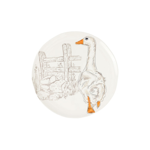 Vietri Fattoria GooseDinner Plate

FTO-9700C
11.25"D

A masterful blend of elegance and whimsey, Vietri's Fattoria collection from plumpuddingkitchen.com celebrates the animals of an old-world Italian estate. 

Carefully handpainted by maestro artisan Gianluca Fabbro, each animal portrait brims with rich, expressive detail, and the result is timeless and refined.

This collection was designed to be mixed and matched to create a unique and countryside-inspired table or gallery wall.

Handpainted on terra bianca in Veneto.

Dishwasher and microwave safe