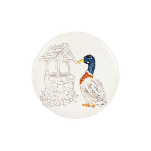 Vietri Fattoria Duck Dinner Plate

FTO-9700B
11.25"D

A masterful blend of elegance and whimsey, Vietri's Fattoria collection from plumpuddingkitchen.com celebrates the animals of an old-world Italian estate. 

Carefully handpainted by maestro artisan Gianluca Fabbro, each animal portrait brims with rich, expressive detail, and the result is timeless and refined.

This collection was designed to be mixed and matched to create a unique and countryside-inspired table or gallery wall.

Handpainted on terra bianca in Veneto.

Dishwasher and microwave safe