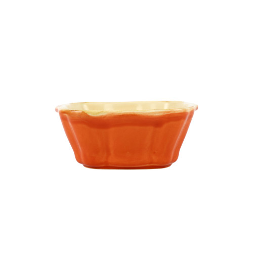 Vietri Italian Bakers Orange Small Square Baker

ITB-O2957N
7.5"L, 6.25"W, 3.5"H. 0.75 Qt

Vietri's Italian Bakers from plumpuddingkitchen.com are designed for everyday use and represent the traditional Italian table with scalloped edges and fun pops of color for the holidays. 

Handcrafted of Italian stoneware in Umbria. 

Dishwasher, microwave, freezer, and oven safe.