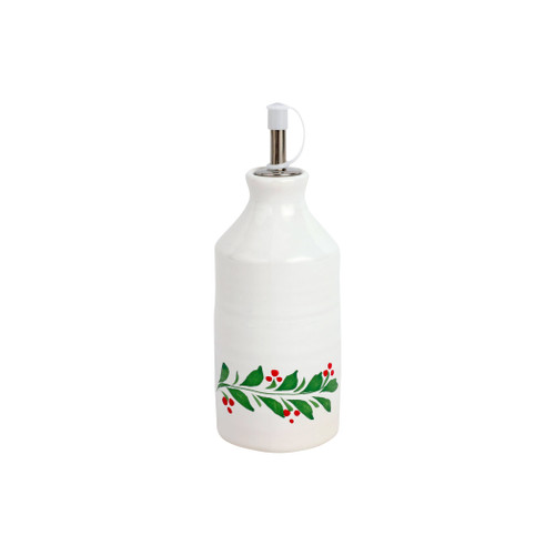 Vietri Aria Holiday Olive Oli Bottle

VARH-004047
7.75"H, 12oz

Aria Holiday from plumpuddingkitchen.com brings crisp, festive delight with its detailed depictions of the holly branch and berries on a lush, white background.

Jolly for the holidays and perfect for the months that follow, this dinnerware will be a treasured part of your winter entertaining. 

HANDPAINTED ON STONEWARE IN PORTUGAL.

Dishwasher, microwave, freezer, and over safe.
