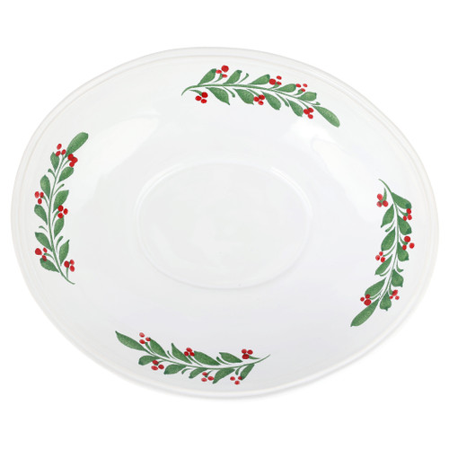 Vietri Aria Holiday Shallow Oval Bowl

VARH-004033
12"L, 19.5"W, 2.75"H

Aria Holiday from plumpuddingkitchen.com brings crisp, festive delight with its detailed depictions of the holly branch and berries on a lush, white background.

Jolly for the holidays and perfect for the months that follow, this dinnerware will be a treasured part of your winter entertaining. 

HANDPAINTED ON STONEWARE IN PORTUGAL.

Dishwasher, microwave, freezer, and over safe.