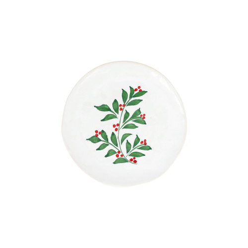 Vietri Aria Holiday Cocktail Plate

VARH-004019
5.75"D

Aria Holiday from plumpuddingkitchen.com brings crisp, festive delight with its detailed depictions of the holly branch and berries on a lush, white background.

Jolly for the holidays and perfect for the months that follow, this dinnerware will be a treasured part of your winter entertaining. 

HANDPAINTED ON STONEWARE IN PORTUGAL.

Dishwasher, microwave, freezer, and over safe.