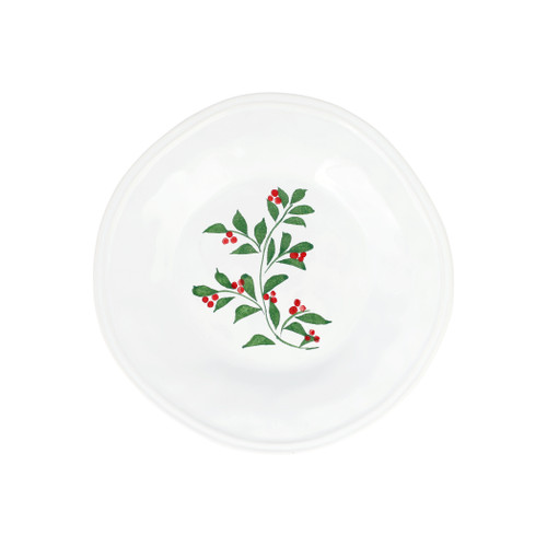 Vietri Aria Holiday Salad Plate

VARH-004001
8.25"D

Aria Holiday from plumpuddingkitchen.com brings crisp, festive delight with its detailed depictions of the holly branch and berries on a lush, white background.

Jolly for the holidays and perfect for the months that follow, this dinnerware will be a treasured part of your winter entertaining. 

HANDPAINTED ON STONEWARE IN PORTUGAL.

Dishwasher, microwave, freezer, and over safe.