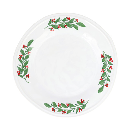 Vietri Aria Holiday Dinner Plate

VARH-004000
11"D

Aria Holiday from plumpuddingkitchen.com brings crisp, festive delight with its detailed depictions of the holly branch and berries on a lush, white background.

Jolly for the holidays and perfect for the months that follow, this dinnerware will be a treasured part of your winter entertaining. 

HANDPAINTED ON STONEWARE IN PORTUGAL.

Dishwasher, microwave, freezer, and over safe.