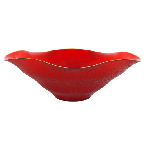 Vietri Holiday Glass Centerpiece

HLD-5205
17.75"D, 6.25"H

Uniquely shaped in a resplendent red hue, the Holiday Glass Medium Ruffled Bowl from plumpuddingkitchen.com brings a pop of festive joy to your home. Use as a serving piece or as home decor, or spread cheer with this delightful gift.
