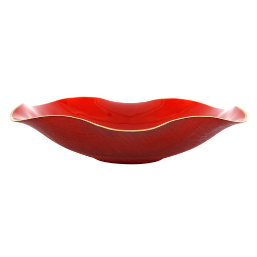 Vietri Holiday Glass Medium Serving Bowl

HLD-5206
14"D, 3"H

Uniquely shaped in a resplendent red hue, the Holiday Glass Medium Ruffled Bowl from plumpuddingkitchen.com brings a pop of festive joy to your home. Use as a serving piece or as home decor, or spread cheer with this delightful gift.