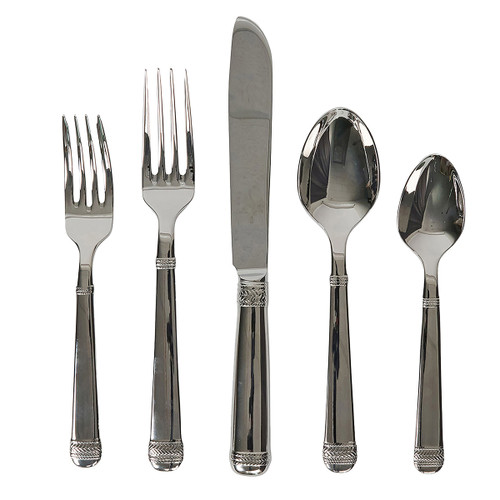 Juliska Le Panier 5pc Flatware Place Setting - Polished

FWLP29/25
10.5"L

This radiant and refined collection is artfully embellished by meticulously detailed braiding, which was inspired by the woven motifs of equestrian and nautical traditions. Crafted of 18/10 stainless steel, it serves up equal portions of practicality and polish for everything from fuss-free suppers to formal celebrations.

Dishwasher Safe