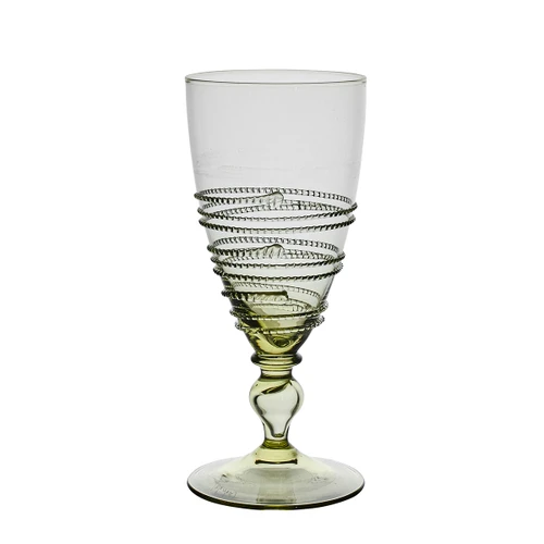 Juliska Ella Goblet - Green

B817/29
3.25"W, 7"H, 10oz




Ella's jewelry-like spiraling thread catches the light with its uplifting swirl and brings sparkle to every sip.

Mouth-blown by Juliska's master artisans in exquisite detail, these functional works of art elevate your everyday.

Made in Czech Republic