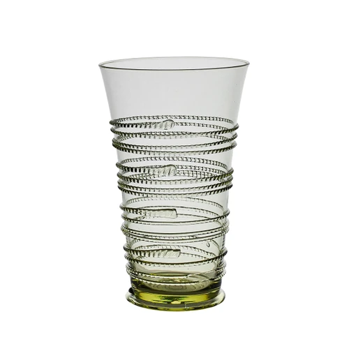 Juliska Ella Large Tumbler - Green

B818/29
3.75" W, 6"H, 15oz

Ella's jewelry-like spiraling thread catches the light with its uplifting swirl and brings sparkle to every sip.

Mouth-blown by Juliska's master artisans in exquisite detail, these functional works of art elevate your everyday.

Made in Czech Republic