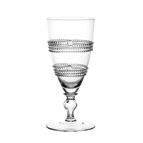 B817/C
3.25"W, 7"H, 10oz




Ella's jewelry-like spiraling thread catches the light with its uplifting swirl and brings sparkle to every sip.

Mouth-blown by Juliska's master artisans in exquisite detail, these functional works of art elevate your everyday.

Made in Czech Republic