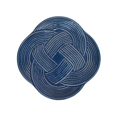 Juliska Le Panier Mystic Knot Dessert/Salad Plate - Denim

KHM02/46
9" D

Symbolizing protection, love, and a long, happy life, the mystic knot has been cherished for generations by sailors as a tribute to their families and the sea. With its interwoven braided whorls in versatile deep blue hue, this dessert/salad plate brings rich textural warmth, a sculptural silhouette, and a timeless aesthetic to any table setting.