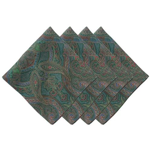 Bring the timeless elegance of paisley to your table settings with deep forest hues of green, blue, and mulberry that effortlessly mix and match with every setting and occasion. Perfect for everything from cozy suppers to formal holiday feasts—you’ll reach for these vibrant, traditional napkins time and time again.