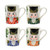 Vietri Nutcrackers Assorted Mugs Set/4 

NTC-9710
4.5"H, 14oz

Maestro artisan, Gianluca Fabbro, recreates a Christmas classic with bright colors and a cheerful holiday design inspiring new family traditions with handpainted collectibles from plumpuddingkitchen.com. Handpainted on terra bianca in Veneto. Dishwasher and microwave safe.