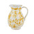 Amalfitana Yellow Splatter Pitcher

AMA-4115SPY
8"H, 7Cups

The Almafi Coast's joyous explosion of color is celebrated in the brilliant blues, sunwashed reds, and saturated yellows of Vietri's Amalfitana. 

Color is king in this part of paradise, and this collection from plumpuddingkitchen.com livens up any table with vibrant, cheerful style. 

Crisp stripes and traditional Italian splatter designs are meant to be mixed and matched to create unique and lively looks.

Handpainted on terra cotta in Umbria.

Dishwasher and microwave safe.