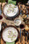 Vietri Oliva Condiment Bowl Set of 4 - GIFT BOXED
OVA-9703-GB
5.25"D, 1.5"H

Quintessentially Italian, Vietri's Oliva from plumpuddingkitchen.com celebrates both the natural beauty of Italy's olive groves and the olive branch's message of hope, peace, and goodwill. 

Maestro artisan Gianluca Fabbro delocately handsponges the detailed designs onto each crisp peice, and the result is both striking and a versatile base for a table.

Handpainted on terra bianca in Veneto.

Dishwasher and microwave safe.