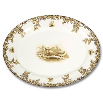 C.E. Corey Aiken Fox Large Oval Platter