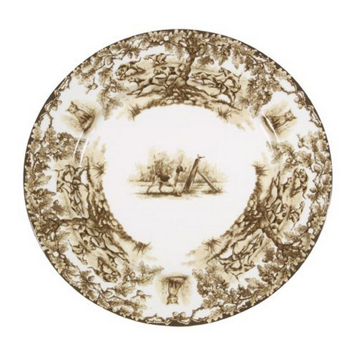 C.E. Corey Aiken Hound Dinner Plate