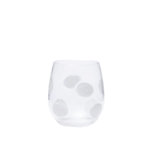 Vietri - Drop Blue Stemless Wine Glass