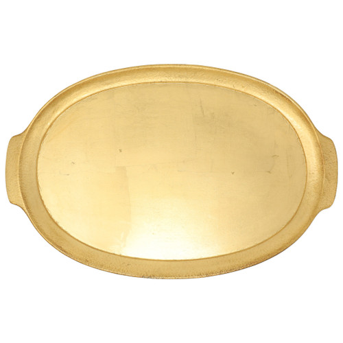 Florentine Wooden Platinum Small Oval Tray