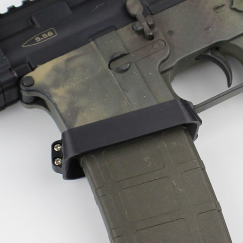 Magwell for ar15 attached to lower, made by Total Innovative Tactical Solutions.