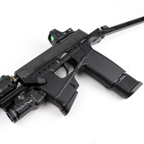 Flux Raider Streamlight TLR7 Sub Key shown allowing you to fit streamlight tlr7 sub light to the P365 aluminum chassis.