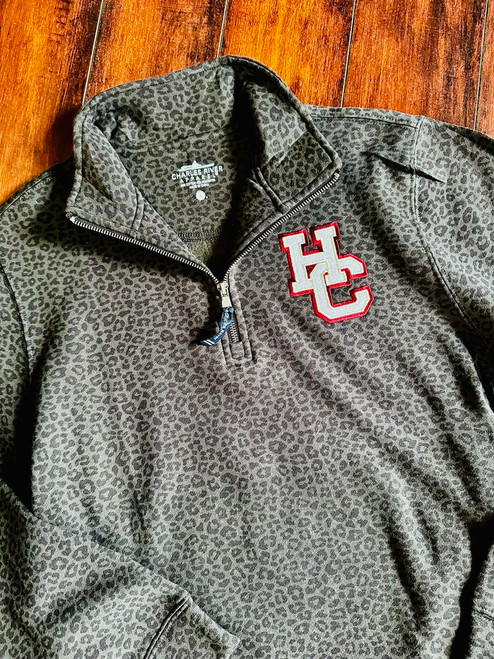 Charles River Leopard 1/4 zip pullover