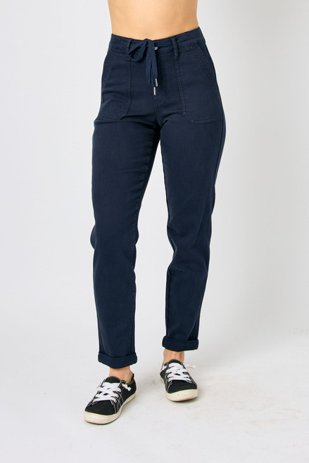 Judy Blue HIGH WAIST GARMENT DYED CUFFED JOGGER