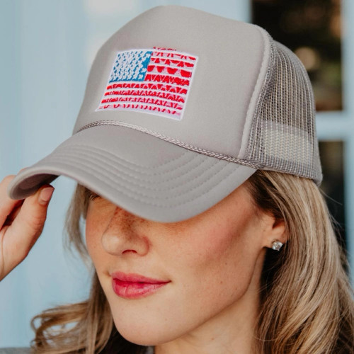 American Flag Cute Foam Trucker Hat