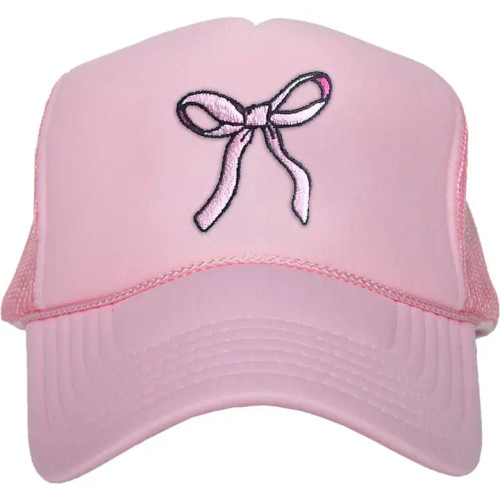 Coquette Pink Bow Trendy Foam Trucker Hat