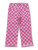 Pink Checked Hole Girls Jeans