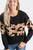 Women's black and leopard sweater