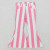 Kids Pink Stripped Flare Bottom Jeans