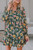 Green Floral Ruffle Dress