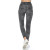 Charcoal Premium Nylon Activewear Print Capri Leggings (25" Inseam)