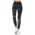 Black Premium Nylon Activewear Print Capri Leggings (25" Inseam)