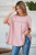 Light Pink Ruffled Trim Loose Babydoll Tee