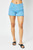 JUDY BLUE SKY BLUE Mid-Rise Garment Dyed Shield Pkts & Fray Hem Shorts