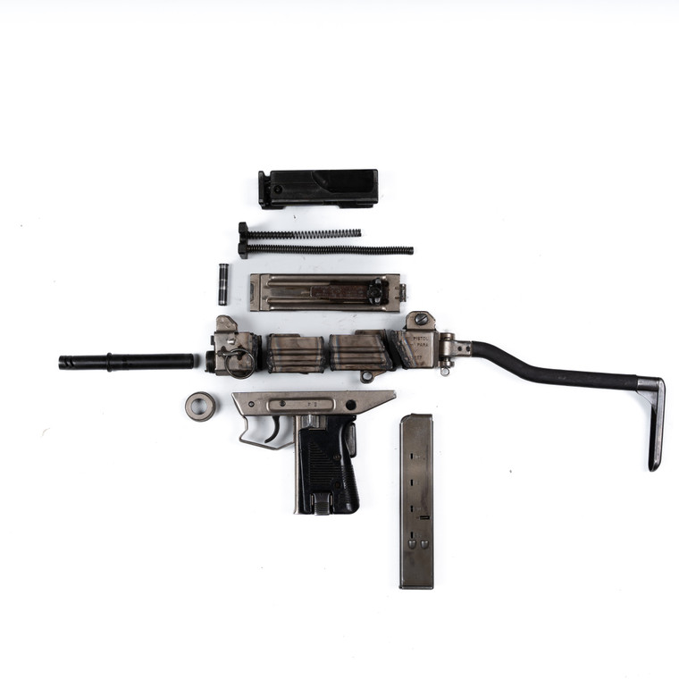 Israeli Micro Uzi Parts Kit- Original Barrel, Closed Bolt Semi Auto, Silver Color