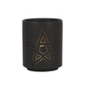Small Black Pentagram Cut Out Tealight Holder