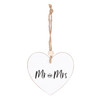 Mr and Mrs Hanging Heart Sentiment Sign
