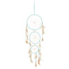 Light Blue Triple Dreamcatcher with Feathers