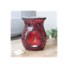 Large Red Crackle Glass Oil Burner and Wax Warmer