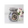 Small Gunmetal Grey Crackle Oil Burner and Wax Warmer