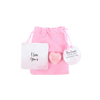 I Love You Rose Quartz Crystal Heart in a Bag